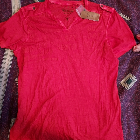 Red men's shirt